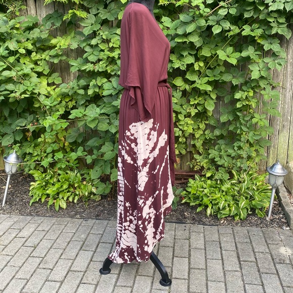 NEW Young Fabulous & Broke Burgundy Tie Dye Dress - Picture 13 of 15
